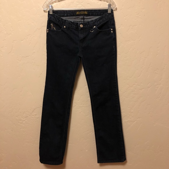 V O Denim - Virgin only studded zip embellished  jeans size 9